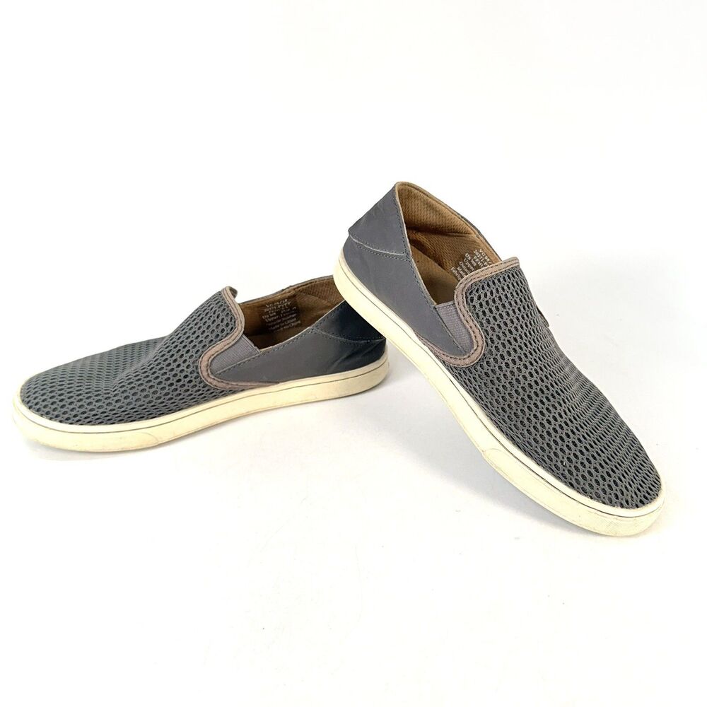 Olukai Pehuea Slip On Sneakers Gray Women 8 Mesh Casual Shoes Breathable